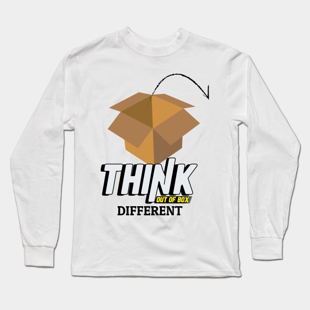THINK DIFFERENT OUT OF BOX Long Sleeve T-Shirt by Motior1991